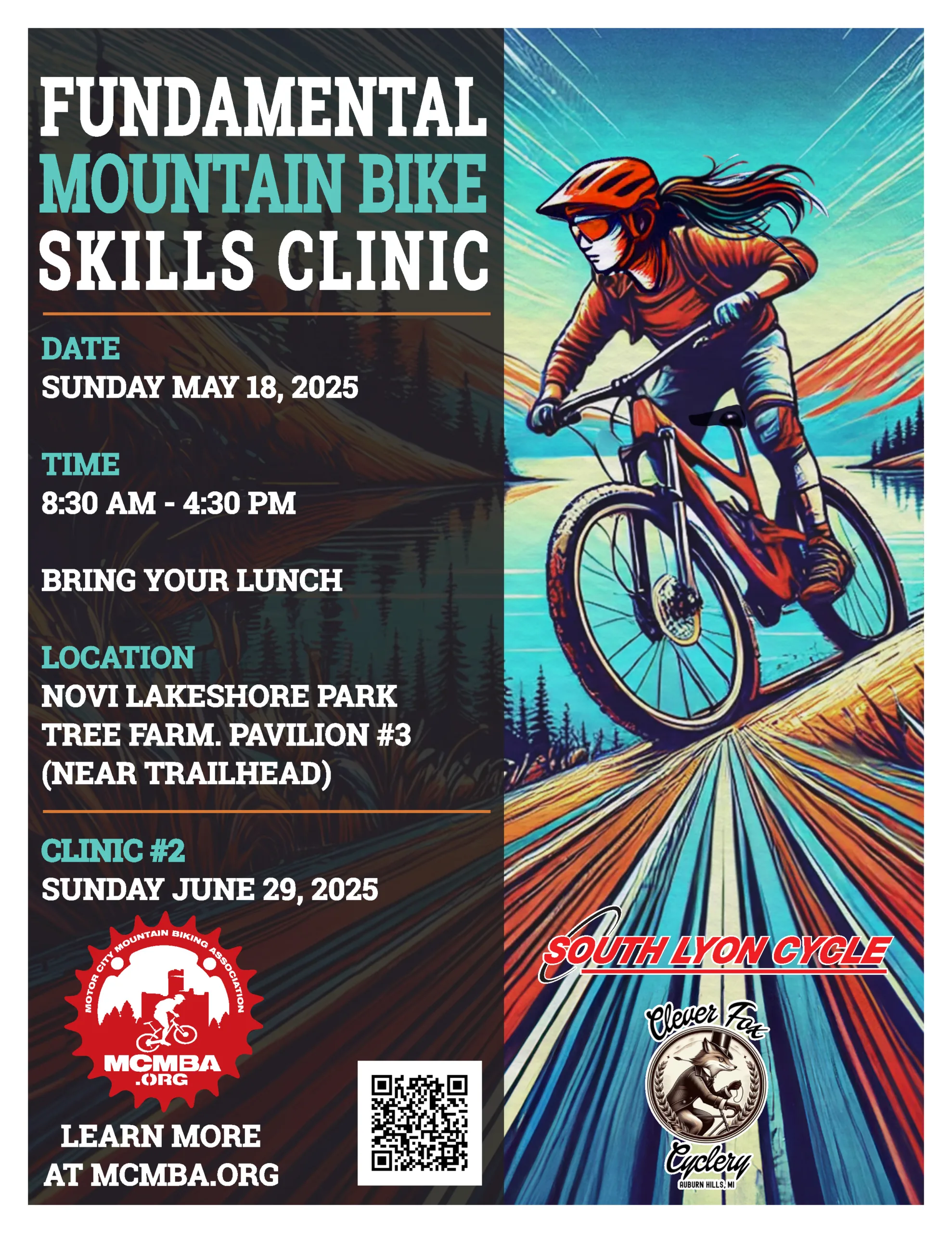 MCMBA Fundamentals Mountain Bike Skills Clinic – 6/29